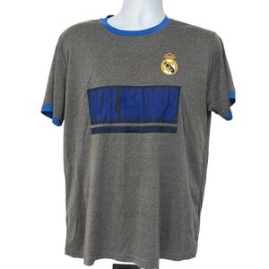 Real Madrid MCF Crown Futbol Soccer Men's Gray T-Shirt Large